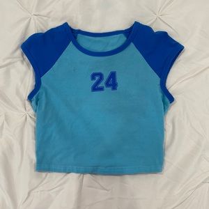 blue baby tee